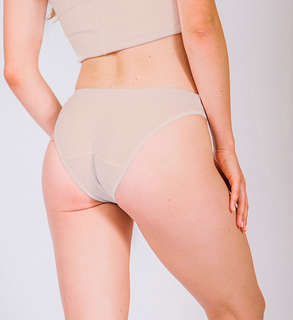 Cueca Menstrual Large Slip Bege